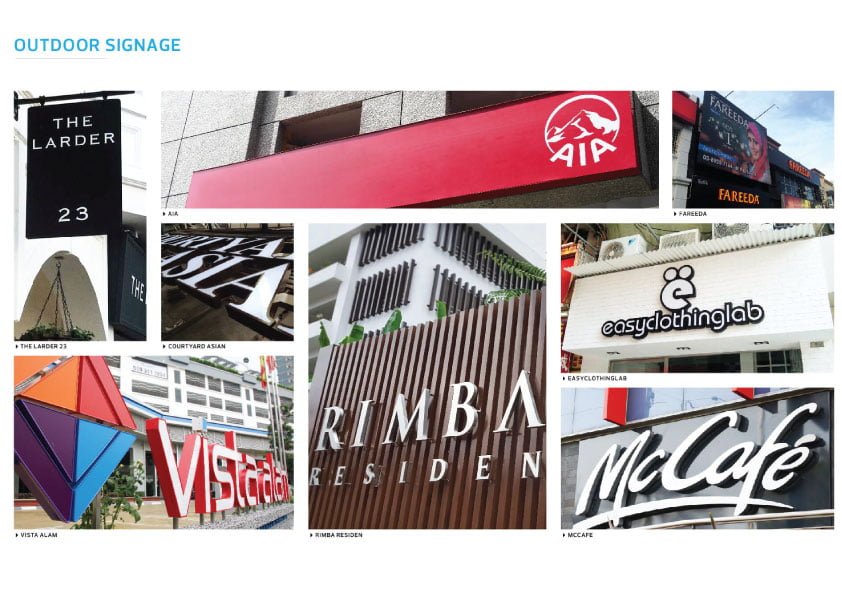 Outdoor signage Print Kaler Shah Alam Bangi Kedah